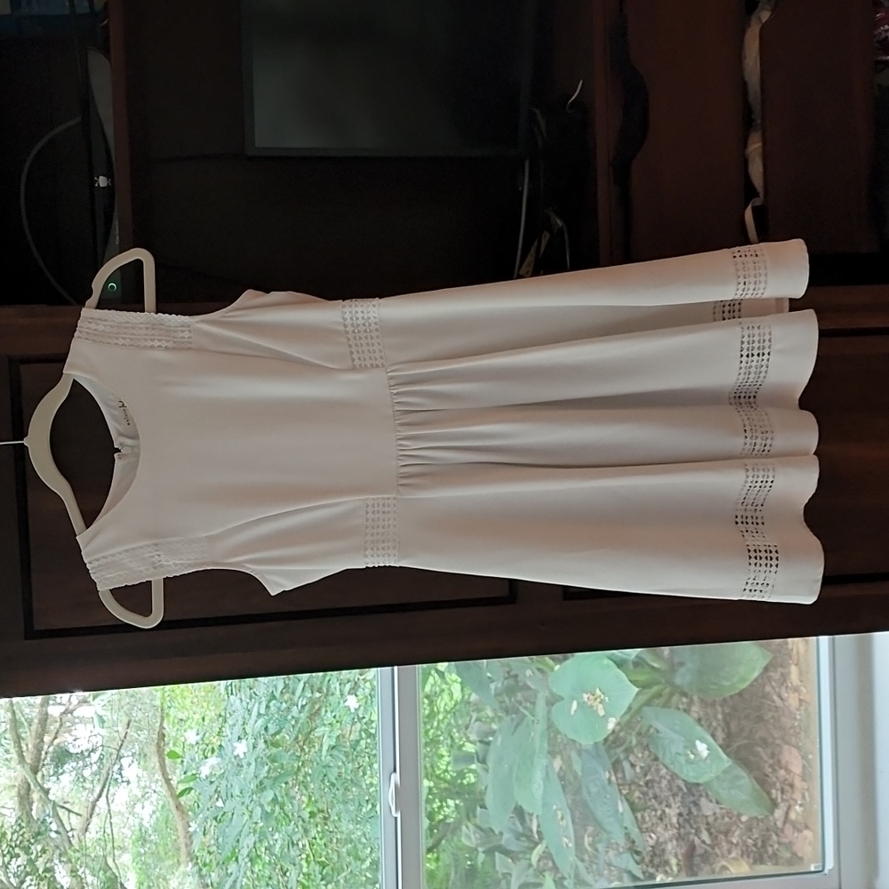 Maison Jules xs white fit and flare dress.